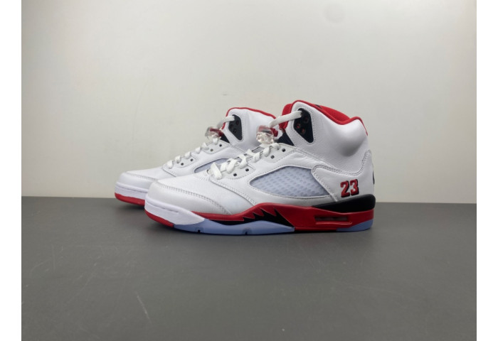 Jordan 5 Retro Fire Red Black Tongue (2025)