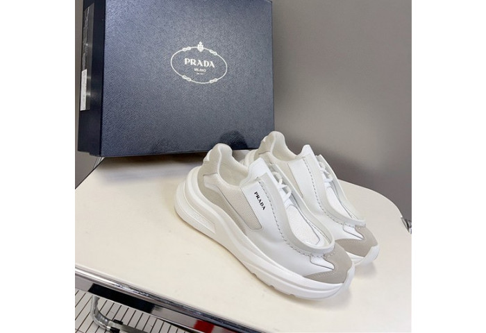 Prada Brushed Leather Sneakers