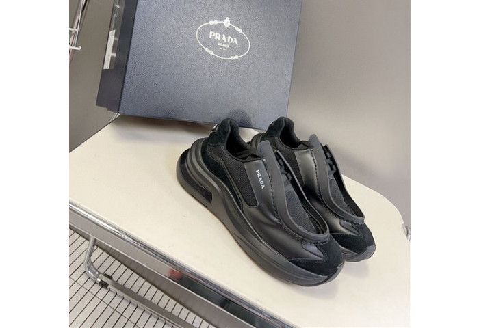 Prada Brushed Leather Sneakers