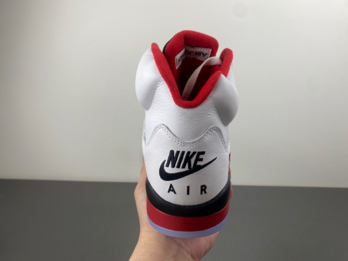 Jordan 5 Retro Fire Red Black Tongue (2025)