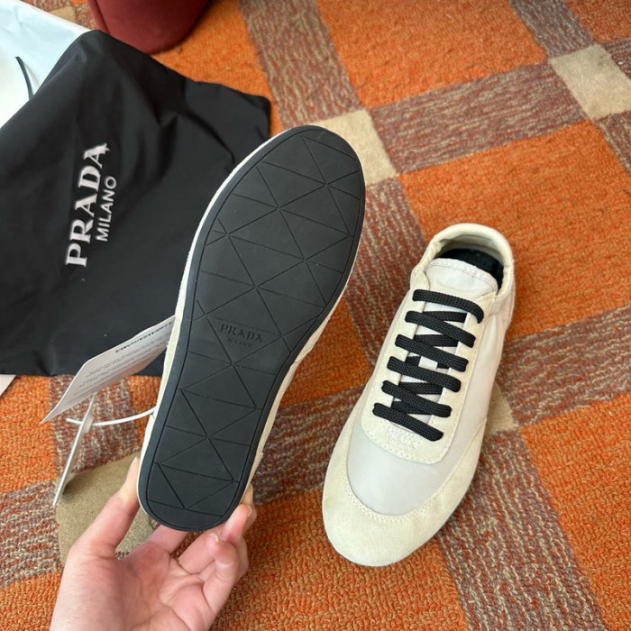 Prada Collapse Re-Nylon suede sneakers
