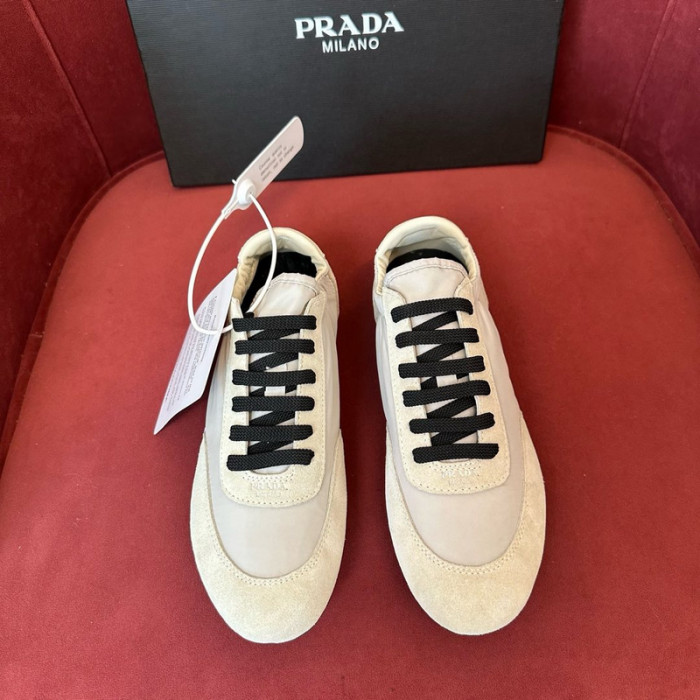 Prada Collapse Re-Nylon suede sneakers