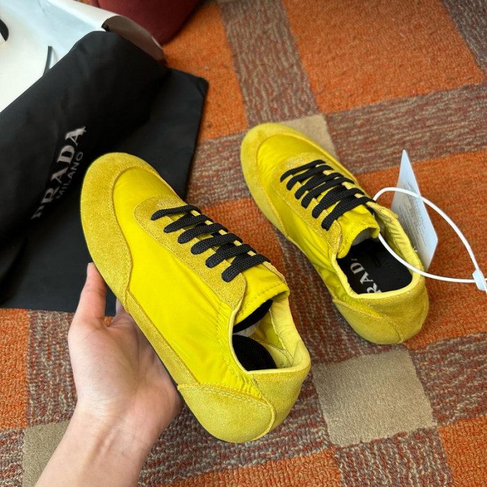 Prada Collapse Re-Nylon suede sneakers