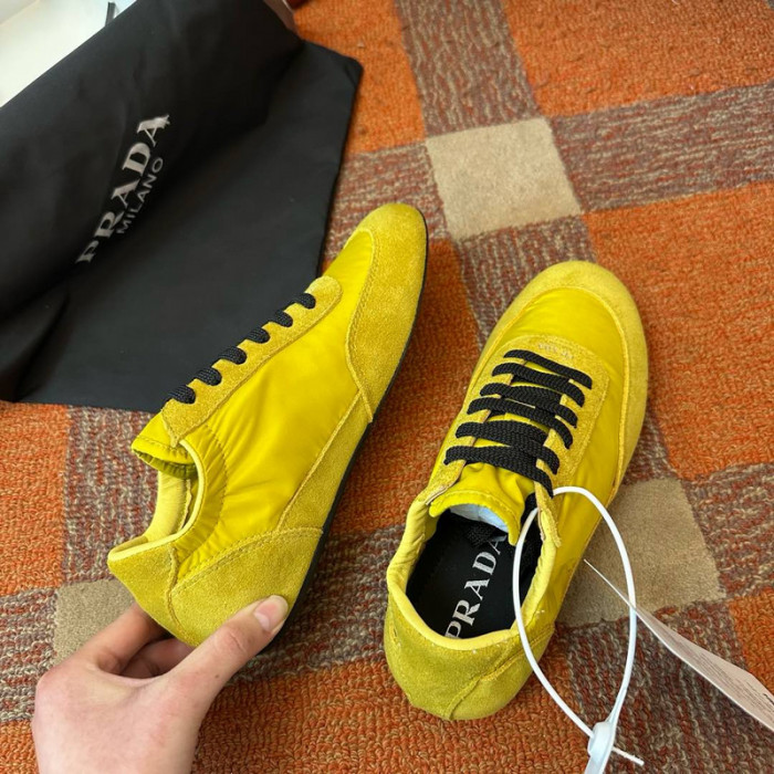 Prada Collapse Re-Nylon suede sneakers
