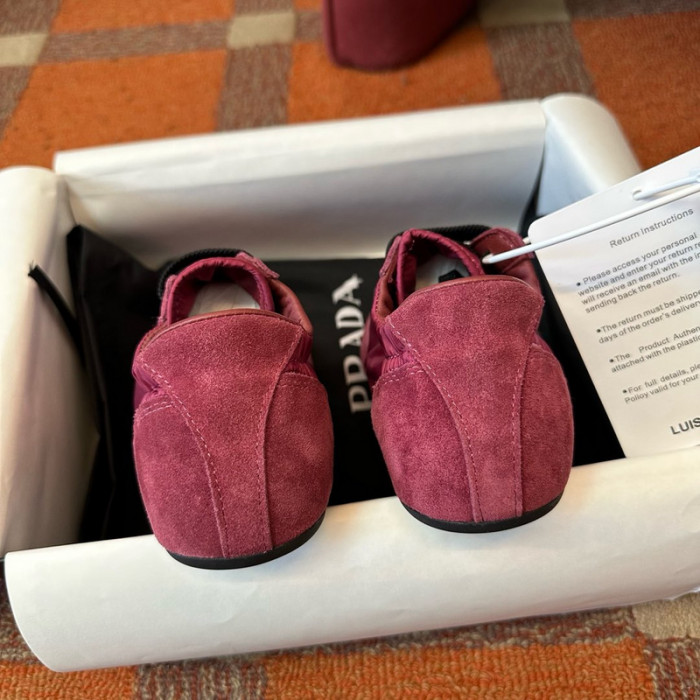 Prada Collapse Re-Nylon suede sneakers