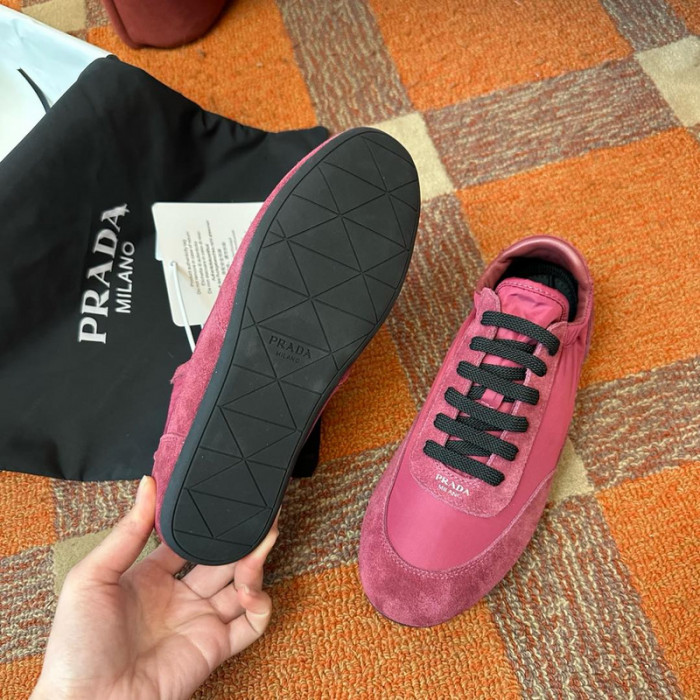Prada Collapse Re-Nylon suede sneakers