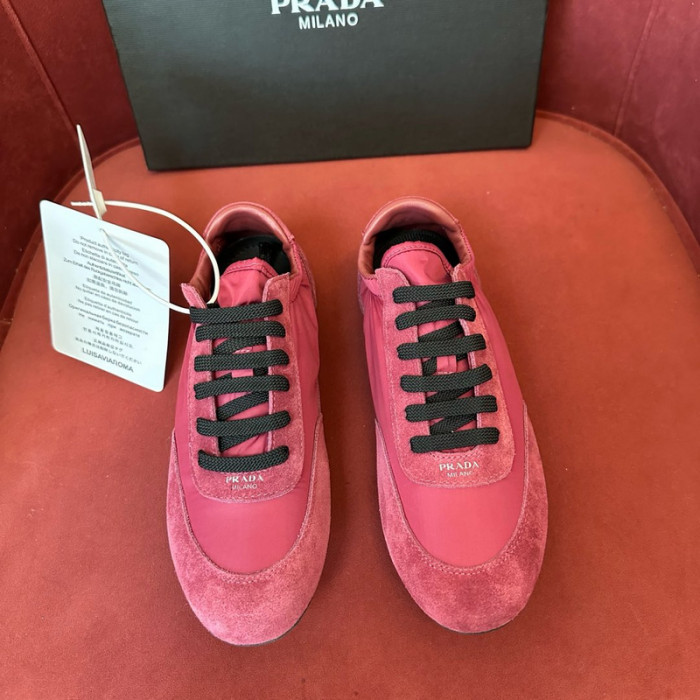 Prada Collapse Re-Nylon suede sneakers