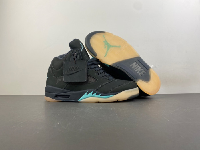Jordan 5 Retro SoleFly Black Aurora Green IU0734-001