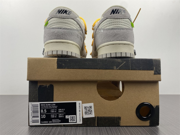 nike dunk low o-w lot 39 dj0950-109