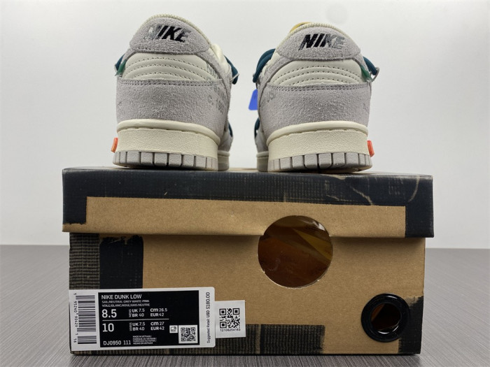 nike dunk low o-w lot 16 dj0950-111