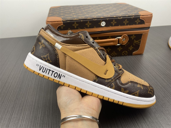 air jordan 1 o-w -louiv low top (with case)