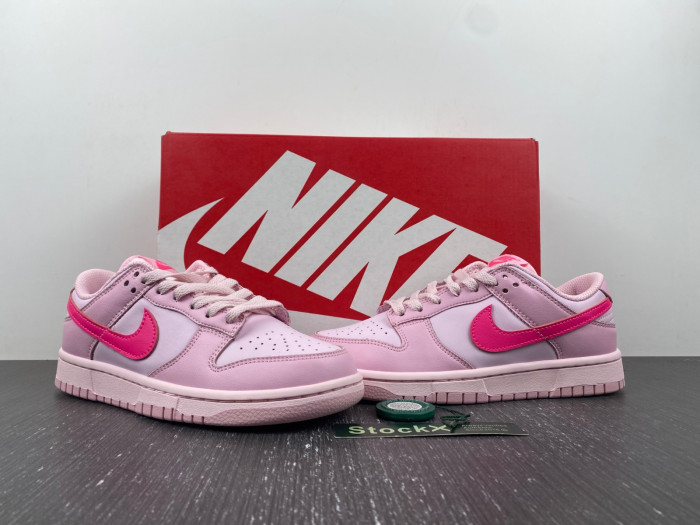nike dunk low triple pink (gs) dh9765-600