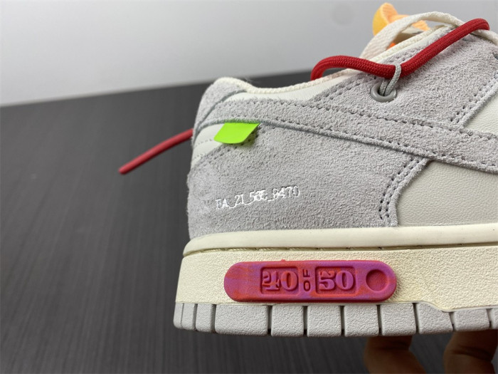 nike dunk low o-w lot 40 dj0950-103