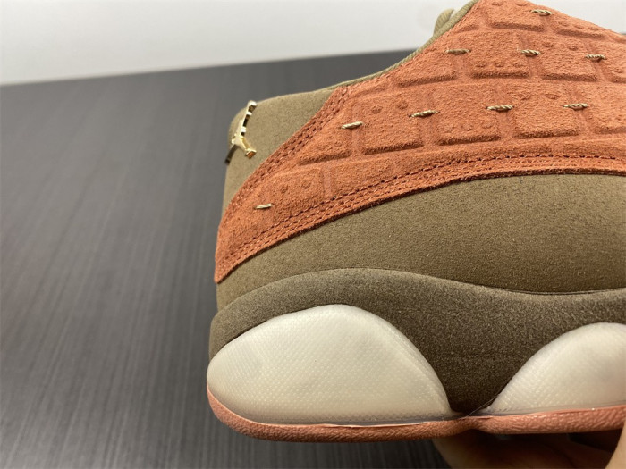 clot x air jordan 13 low sepia stone/canteen-terra blush at3102-200