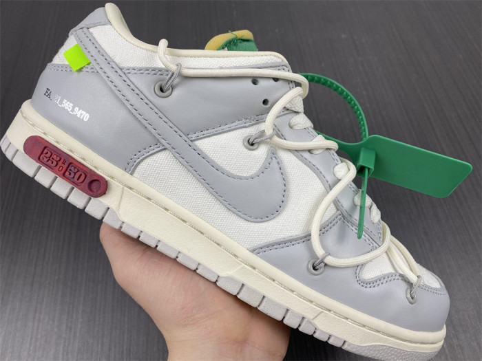 nike dunk low off-white lot 25 dm1602-121