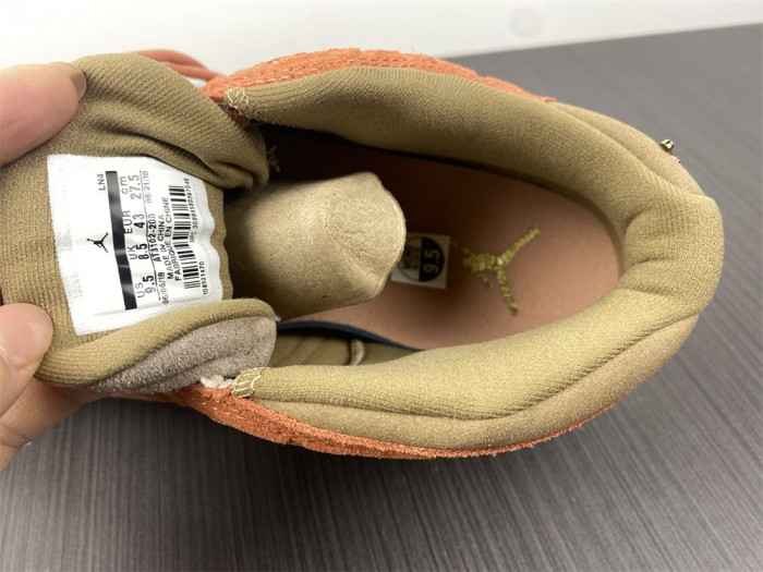 clot x air jordan 13 low sepia stone/canteen-terra blush at3102-200