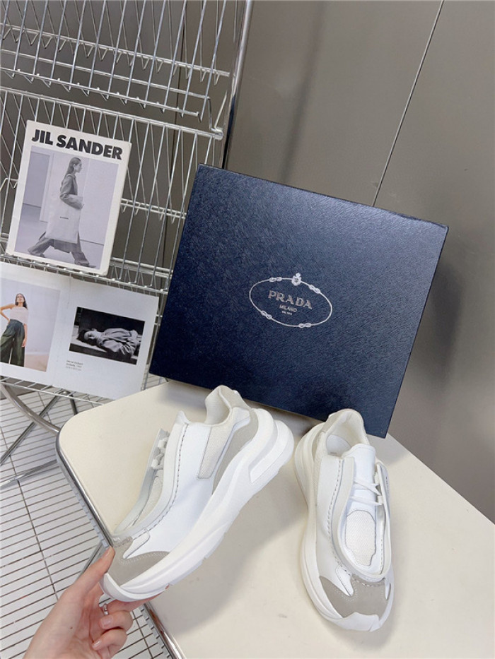 Prada Brushed Leather Sneakers