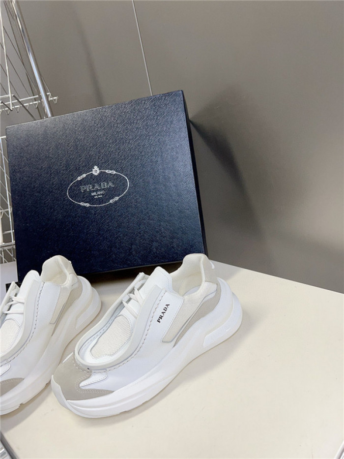 Prada Brushed Leather Sneakers