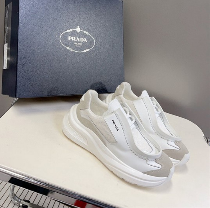 Prada Brushed Leather Sneakers