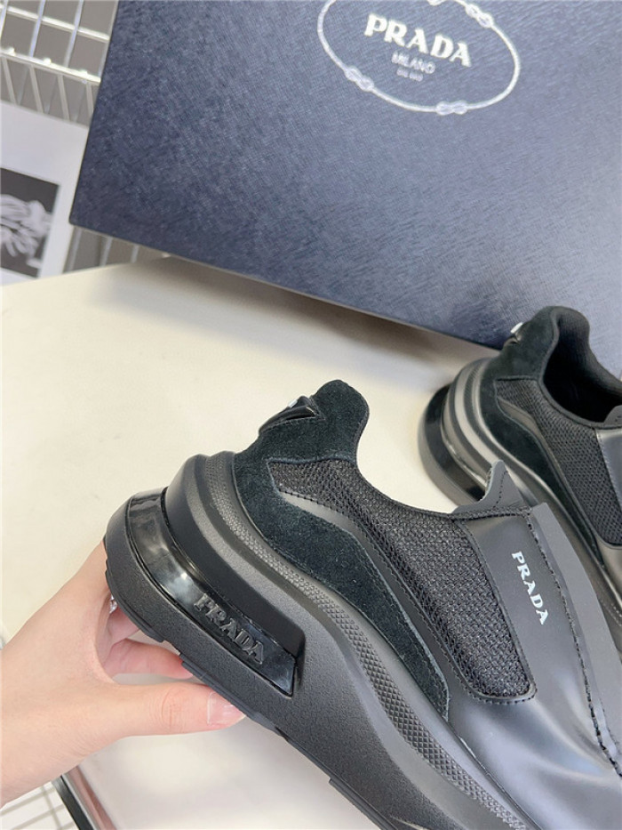 Prada Brushed Leather Sneakers