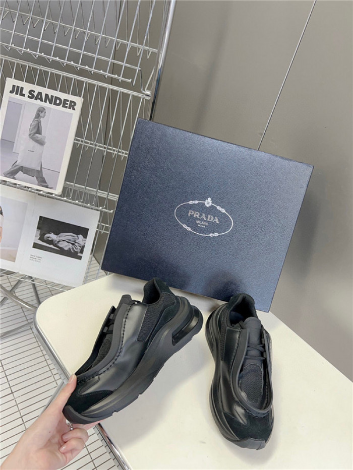 Prada Brushed Leather Sneakers