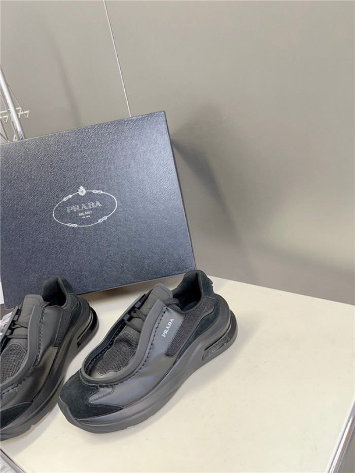 Prada Brushed Leather Sneakers