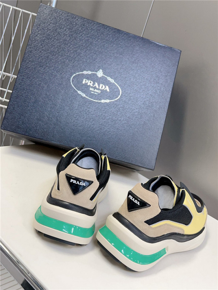 Prada Brushed Leather Sneakers