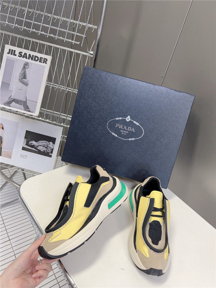 Prada Brushed Leather Sneakers