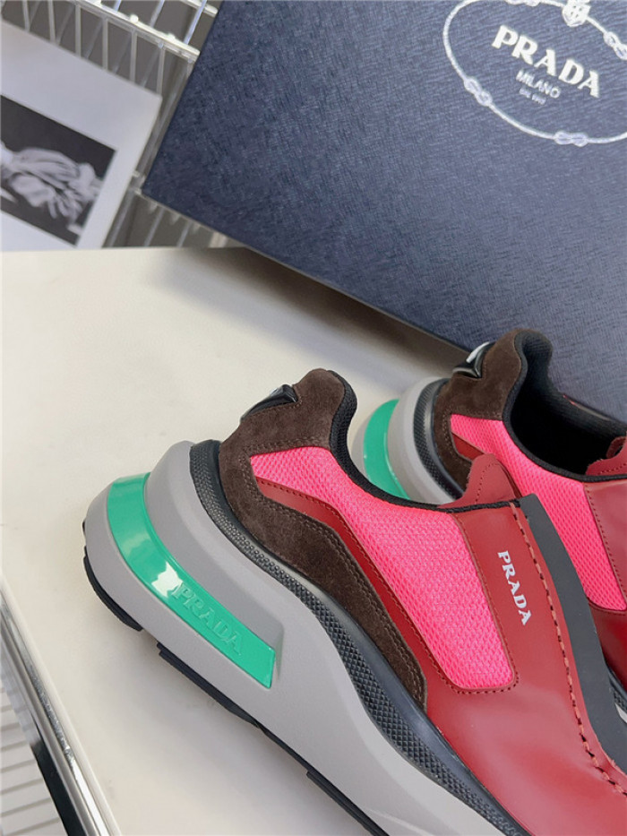 Prada Brushed Leather Sneakers