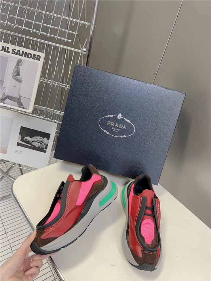 Prada Brushed Leather Sneakers