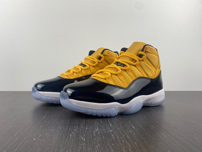 air jordan 11 black and yellow