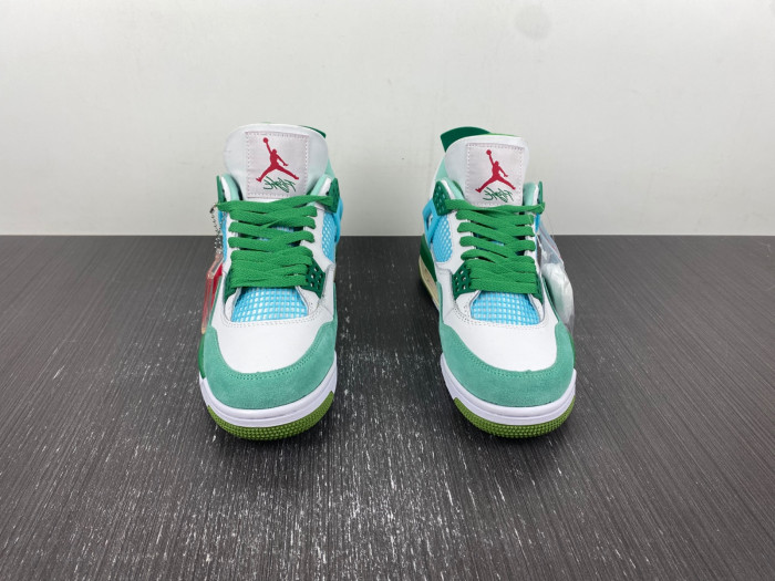 jordan 4 retro sb white grass green (limited edition) aj4-kncw