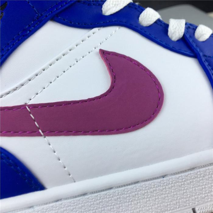 air jordan 1 mid hyper royal/hyper violet-white 554724-451