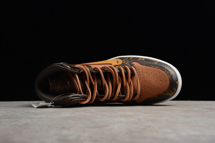 air jordan 1 o-w -louiv aq0818-158 (with case)