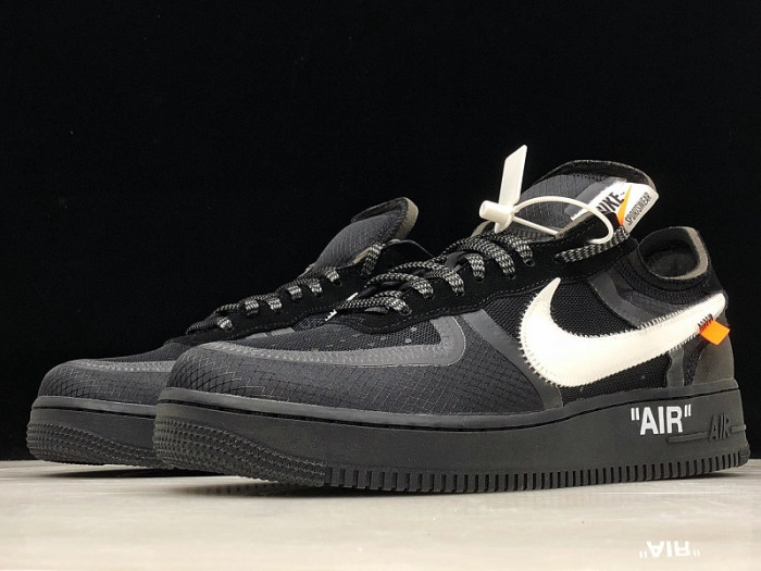 nikeair force 1 low o-w black white ao4606-001