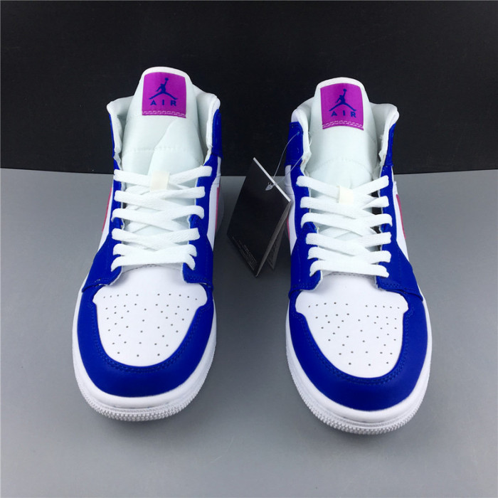 air jordan 1 mid hyper royal/hyper violet-white 554724-451