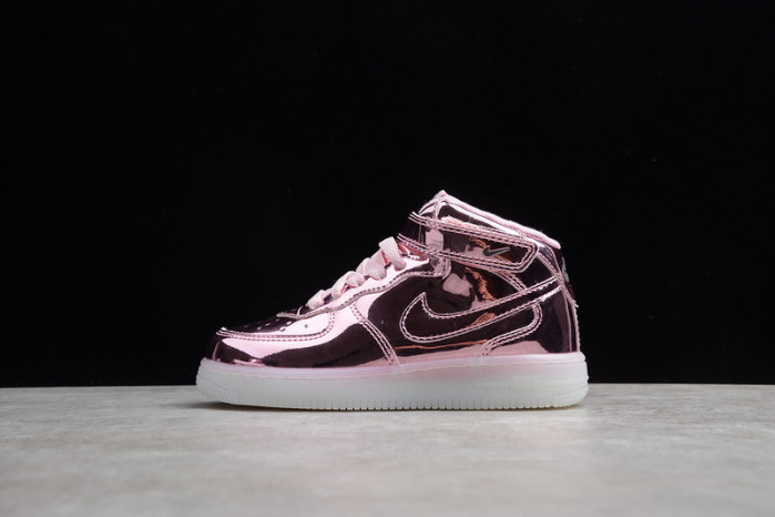 kids nike air force 1 mid wb pink rose 314197-8300