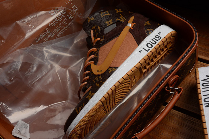 air jordan 1 o-w -louiv aq0818-158 (with case)