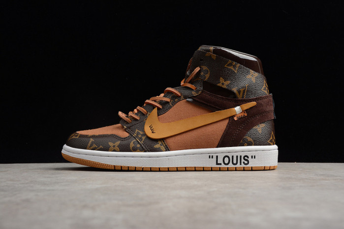 air jordan 1 o-w -louiv aq0818-158 (with case)