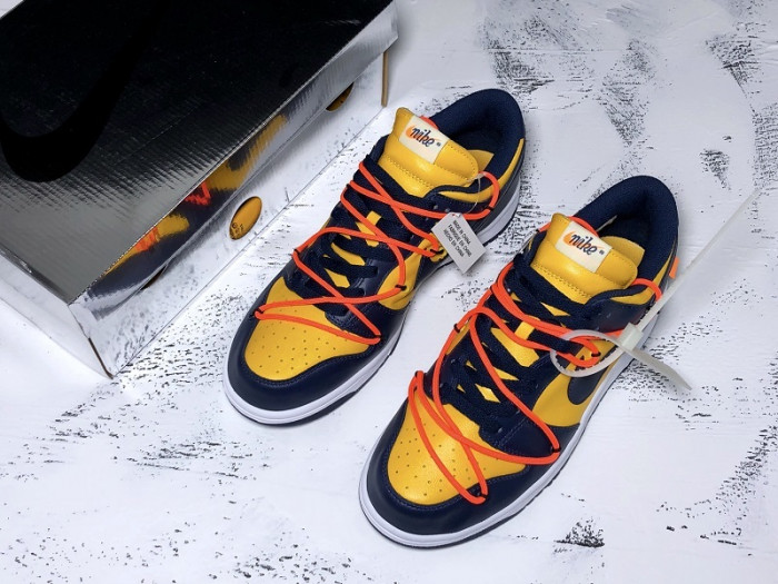 nike dunk low o-w michigan ct0856-700