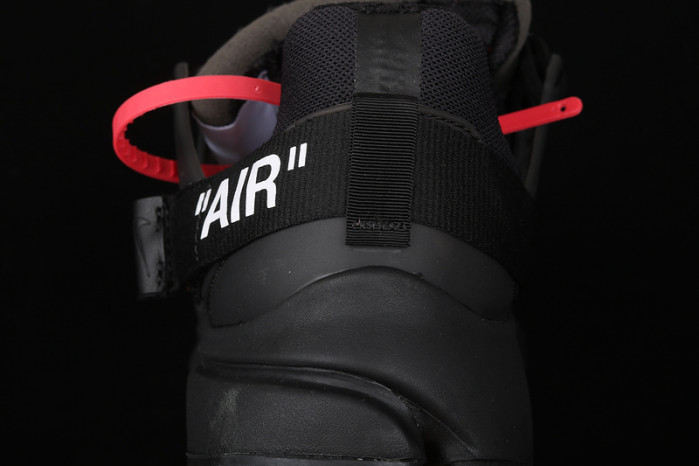 o-w x nike air presto black aa3830-002