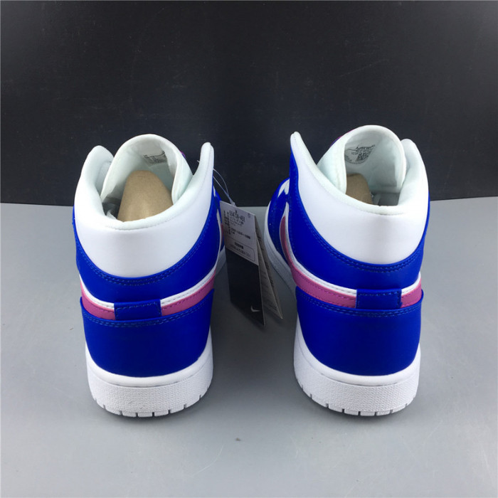 air jordan 1 mid hyper royal/hyper violet-white 554724-451