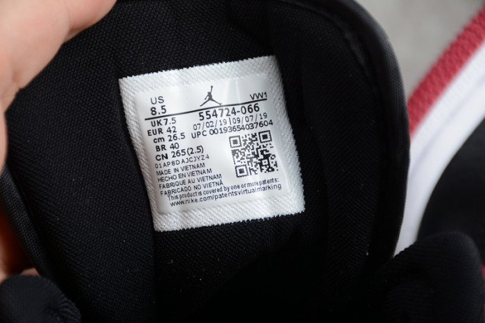 air jordan 1 mid bred toe 554724-066