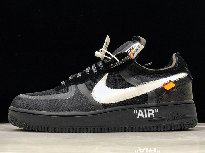 nikeair force 1 low o-w black white ao4606-001