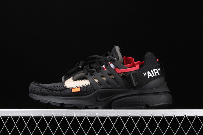 o-w x nike air presto black aa3830-002