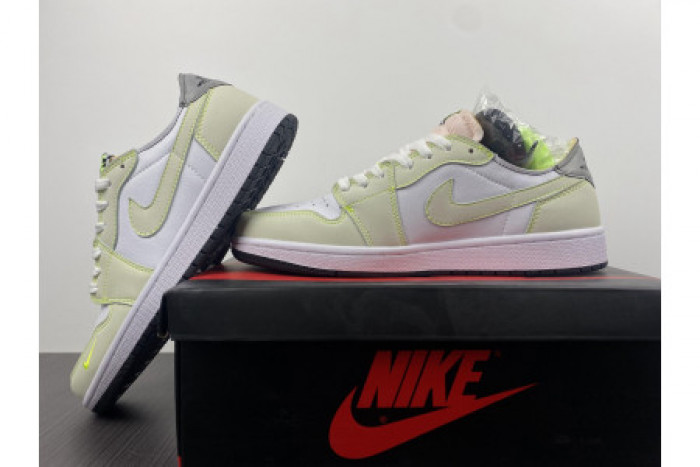 air jordan 1 low og white/ghost green-black dm7837-103