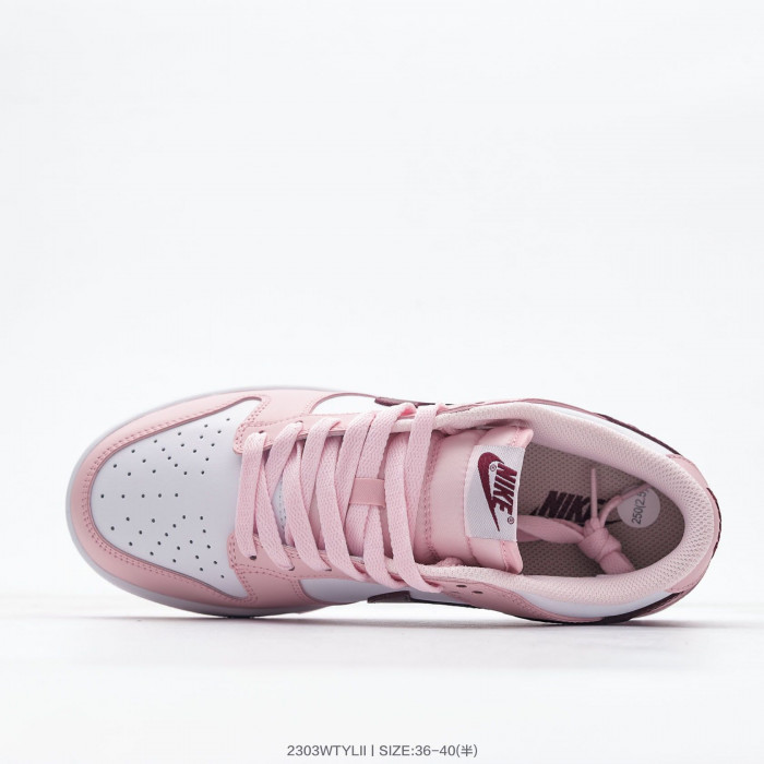 nike dunk low pink foam red white (gs) cw1590-601