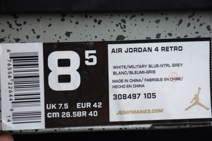 air jordan 4 retro military blue 308497-105
