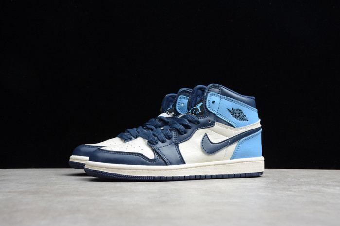kids air jordan 1 obsidian university blue (555088-140)