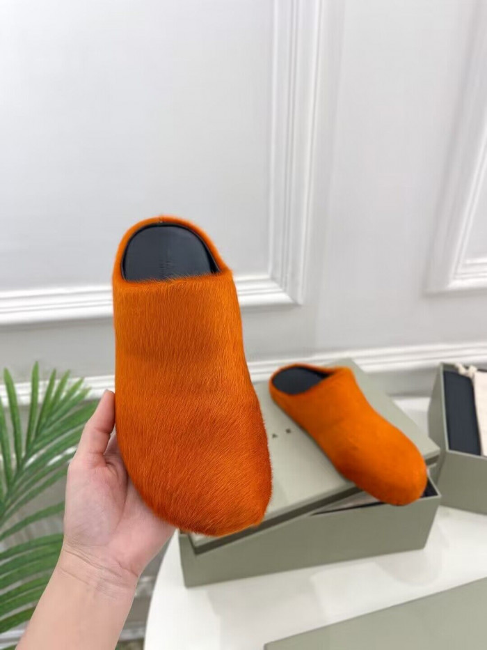 marni calf hair slippers